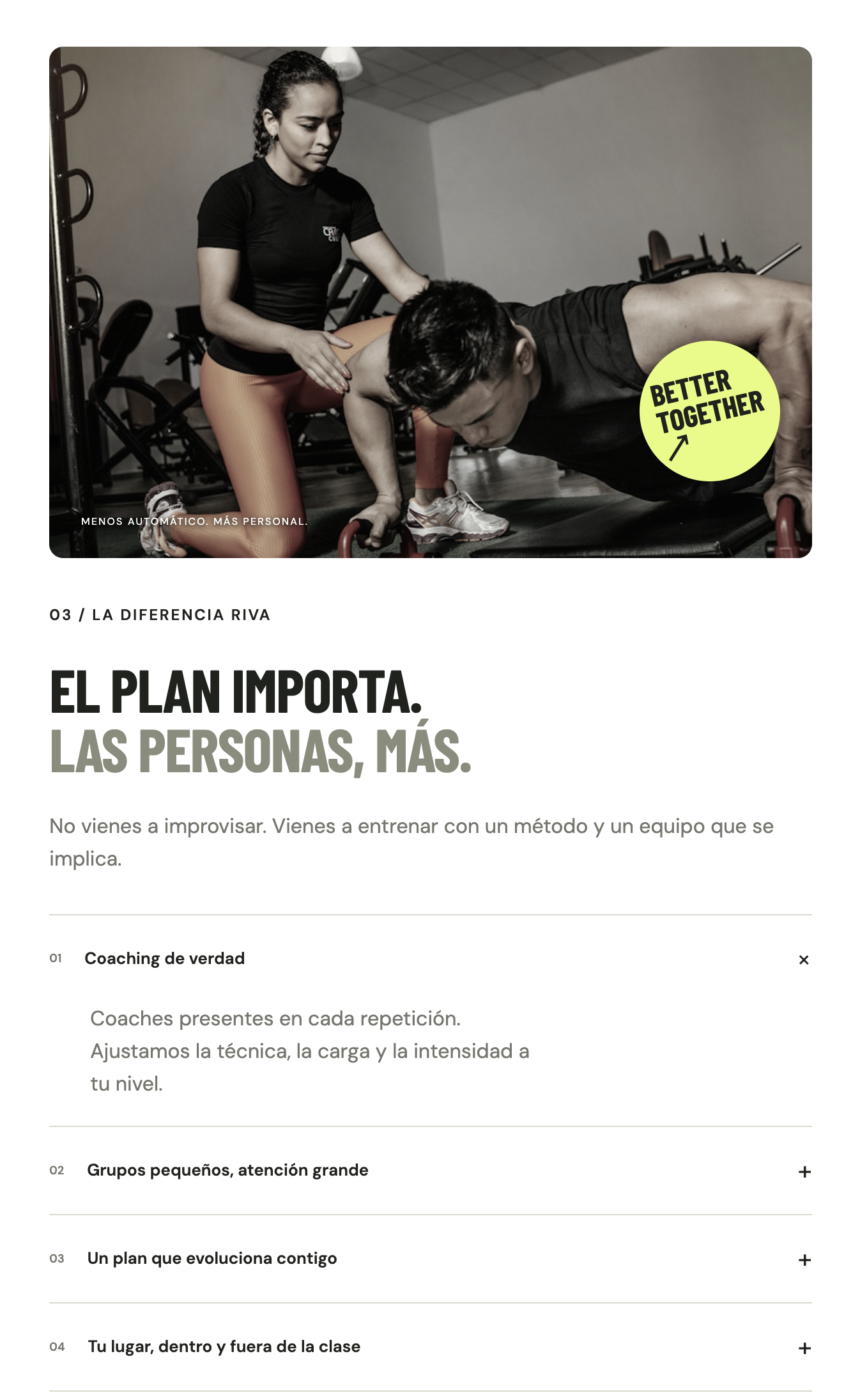 RIVA: Método de entrenamiento y acompañamiento